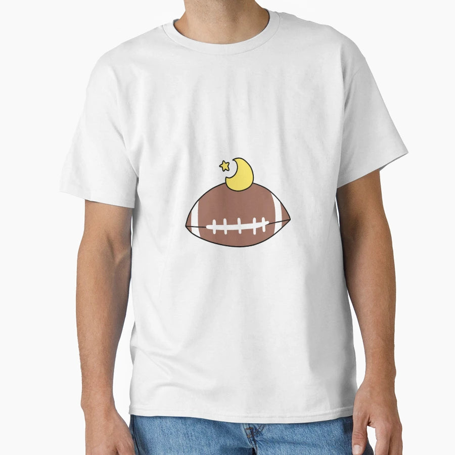 Moon Star Football T-Shirt - Minimalist Print Unisex - T-Shirt, Sweatshirt, Hoodie