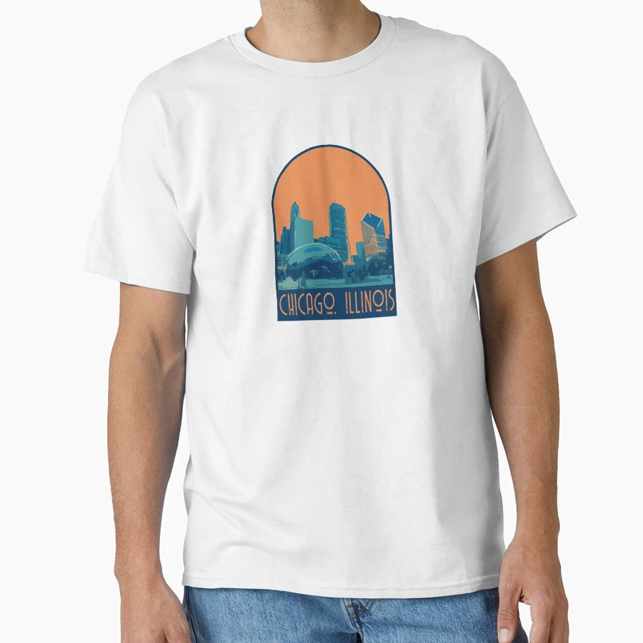Chicago Decal T-Shirt - Trendy Graphic Men Women - T-Shirt, Sweatshirt, Hoodie
