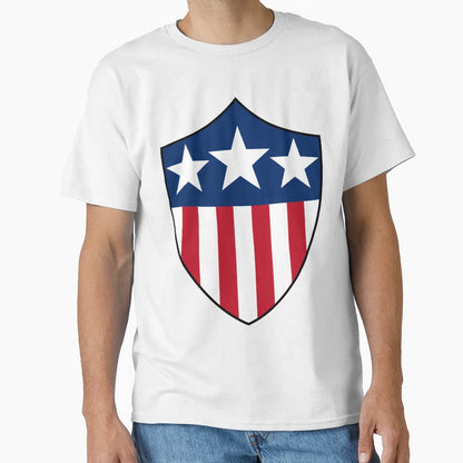 Usa Patriotic Shield T-Shirt - Fun Novelty Design for Adults - T-Shirt, Sweatshirt, Hoodie