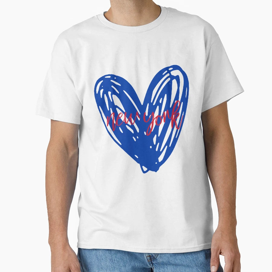 New York Heart 5 T-Shirt - Custom Art Print Unisex - T-Shirt, Sweatshirt, Hoodie
