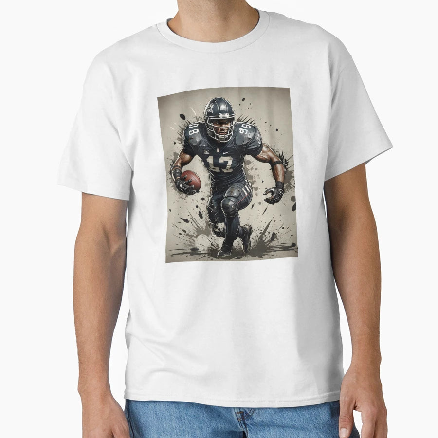 Gridiron Fury Punk American Football T-Shirt - Graphic Print Men Women - T-Shirt, Sweatshirt, Hoodie