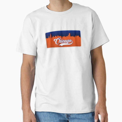 Chicago Football Skyline T-Shirt - Streetwear Style for Adults - T-Shirt, Sweatshirt, Hoodie