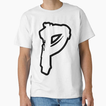 P Brush Capital Letter Initial Modern T-Shirt - Minimalist Print Unisex - T-Shirt, Sweatshirt, Hoodie