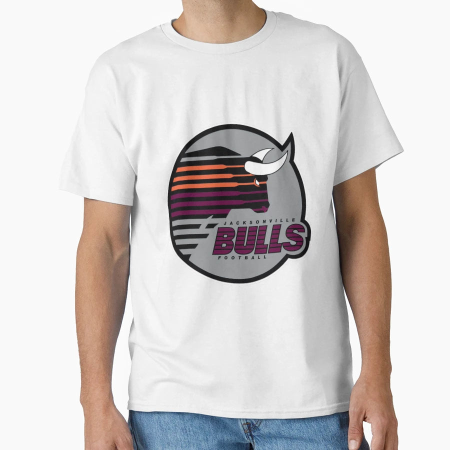 Jacksonville Bulls Logo Throwback T-Shirt - Unique Graphic for Adults - T-Shirt, Sweatshirt, Hoodie