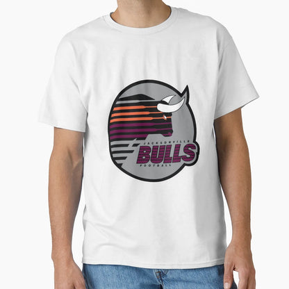 Jacksonville Bulls Logo Throwback T-Shirt - Unique Graphic for Adults - T-Shirt, Sweatshirt, Hoodie