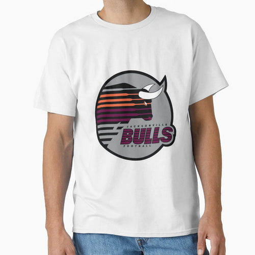 Jacksonville Bulls Logo Throwback T-Shirt - Unique Graphic for Adults - T-Shirt, Sweatshirt, Hoodie