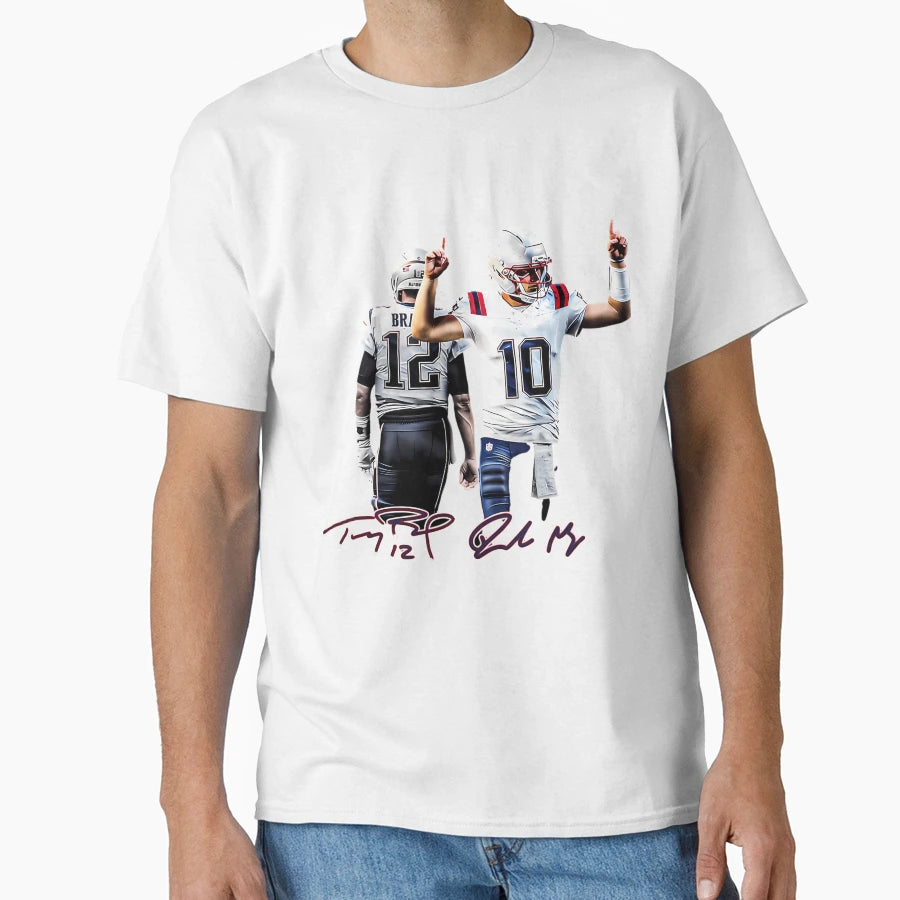 New England Football TB And Drake Maye T-Shirt - Aesthetic Graphic Unisex - T-Shirt, Sweatshirt, Hoodie