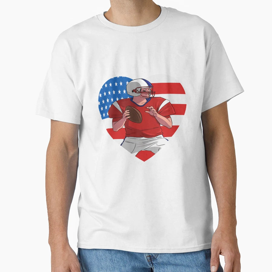Quarterback American Football T-Shirt - Fun Novelty Design for Adults - T-Shirt, Sweatshirt, Hoodie