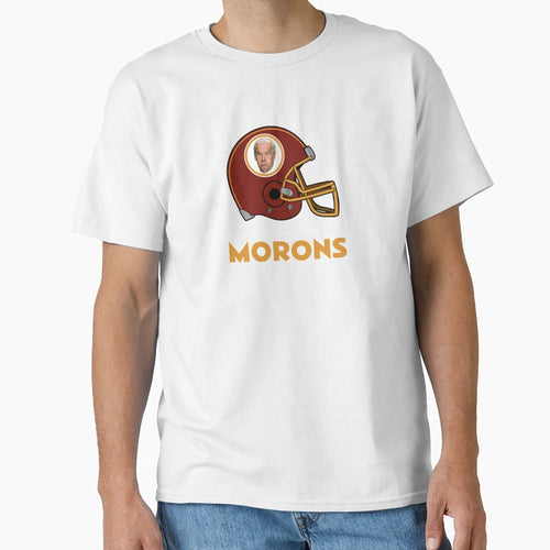 Joe Biden Moron Campaign Football T-Shirt - Casual Everyday Wear Unisex - T-Shirt, Sweatshirt, Hoodie