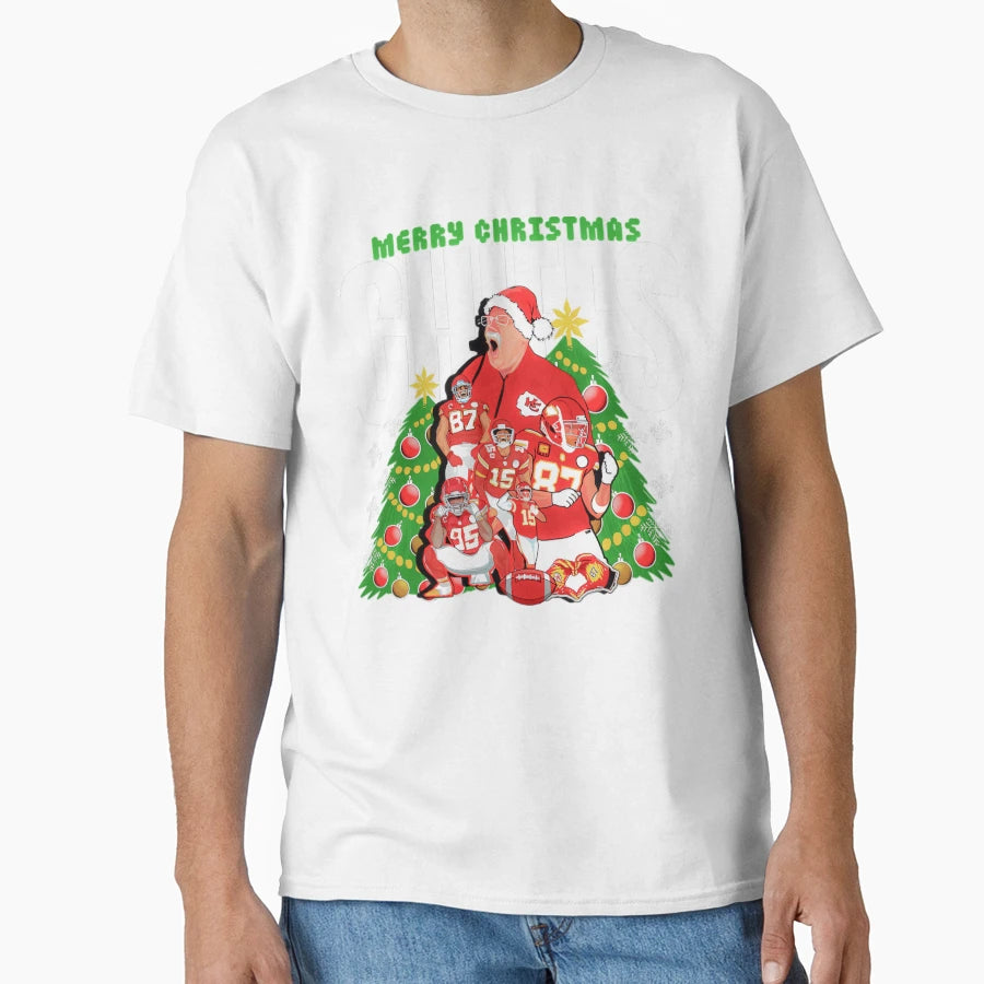 Kansas City Chiefs Merry Chiefs T-Shirt - Casual Everyday Wear Men Women - T-Shirt, Sweatshirt, Hoodie