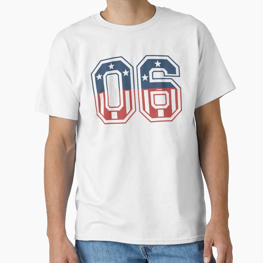 Number 06 Usa T-Shirt - Custom Art Print Men Women - T-Shirt, Sweatshirt, Hoodie