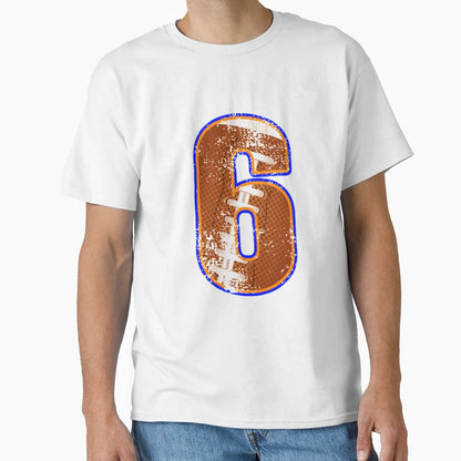 American Football Player Number Six T-Shirt - Streetwear Style for Adults - T-Shirt, Sweatshirt, Hoodie