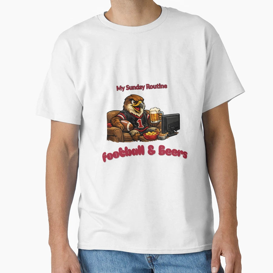 Atlanta Falcons Sunday Routine T-Shirt - Streetwear Style for Adults - T-Shirt, Sweatshirt, Hoodie