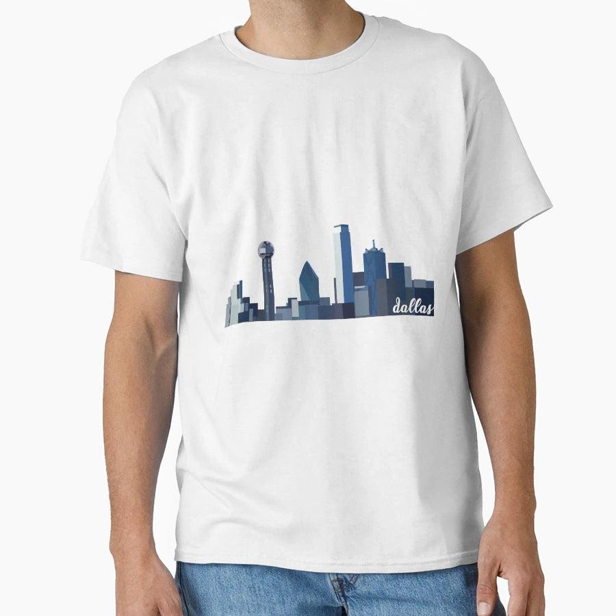 Dallas Skyline T-Shirt - Minimalist Print Men Women - T-Shirt, Sweatshirt, Hoodie