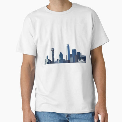 Dallas Skyline T-Shirt - Minimalist Print Men Women - T-Shirt, Sweatshirt, Hoodie