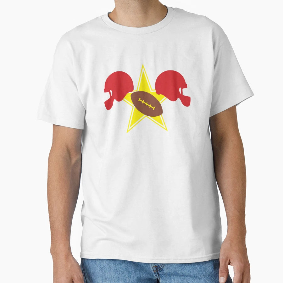 American Football Grid Iron Helmets And T-Shirt - Graphic Print for Adults - T-Shirt, Sweatshirt, Hoodie