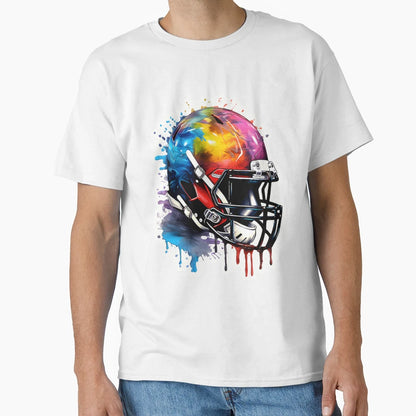 Football Helmet T-Shirt - Minimalist Print for Adults - T-Shirt, Sweatshirt, Hoodie