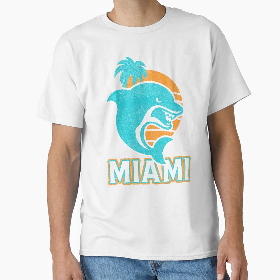 Dolphin Bold Football Fan Art T-Shirt - Streetwear Style Unisex - T-Shirt, Sweatshirt, Hoodie
