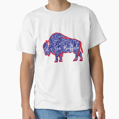 Lets Go Buffalo Football Lovers New T-Shirt - Custom Art Print Men Women - T-Shirt, Sweatshirt, Hoodie