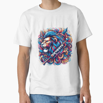 Fierce Feline Detroit Lion Fanatic T-Shirt - Fun Novelty Design Unisex - T-Shirt, Sweatshirt, Hoodie