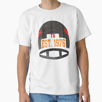 Tampa Bay Throwback Football Helmet T-Shirt - Custom Art Print for Adults - T-Shirt, Sweatshirt, Hoodie