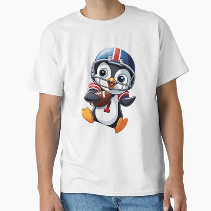 Penguin Playing American Football T-Shirt - Custom Art Print Men Women - T-Shirt, Sweatshirt, Hoodie