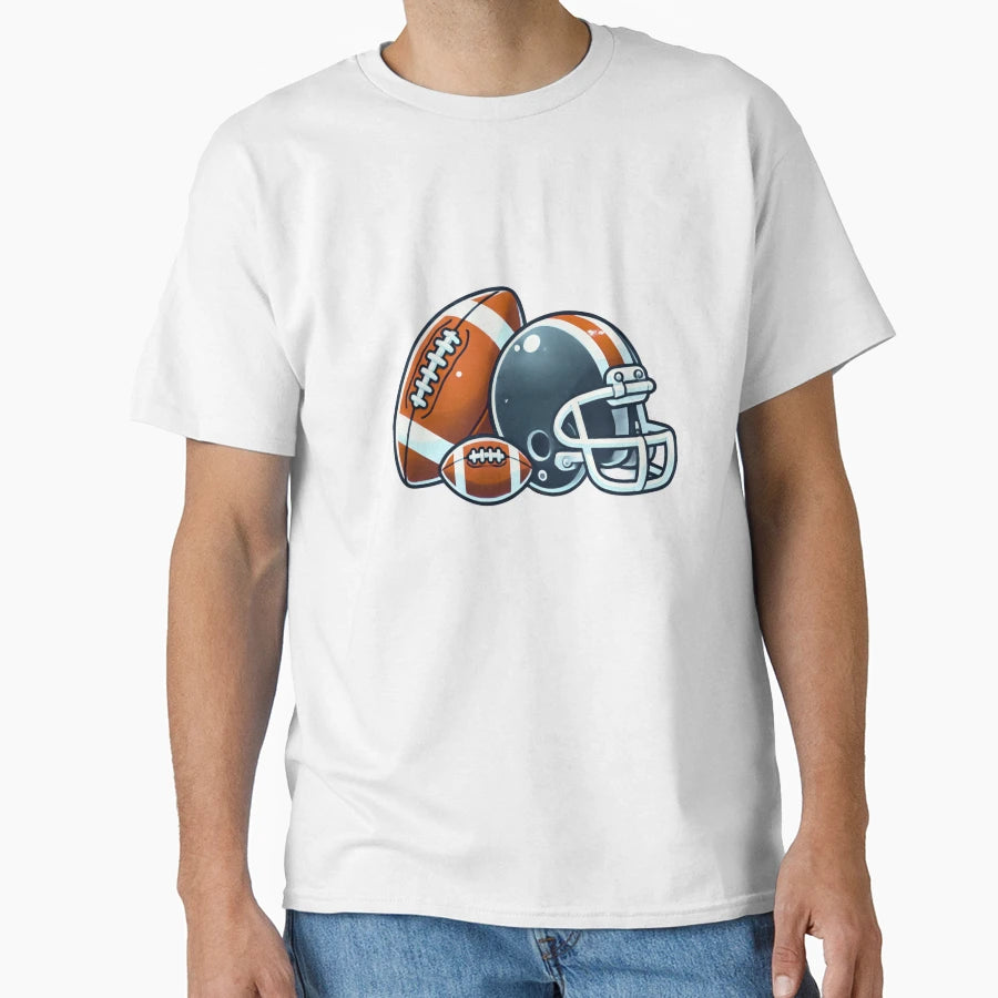 Copy Football Ball And Helmet T-Shirt - Fun Novelty Design Men Women - T-Shirt, Sweatshirt, Hoodie