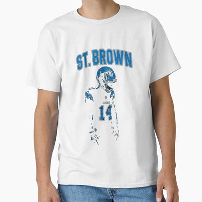 Amon Ra St Brown Detroit Lions T-Shirt - Streetwear Style for Adults - T-Shirt, Sweatshirt, Hoodie