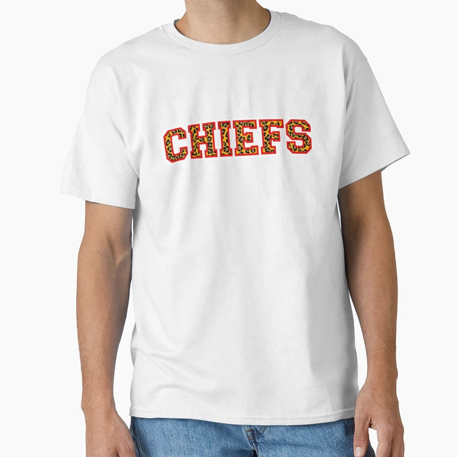 Kansas City Chiefs Leopard T-Shirt - Custom Art Print Unisex - T-Shirt, Sweatshirt, Hoodie