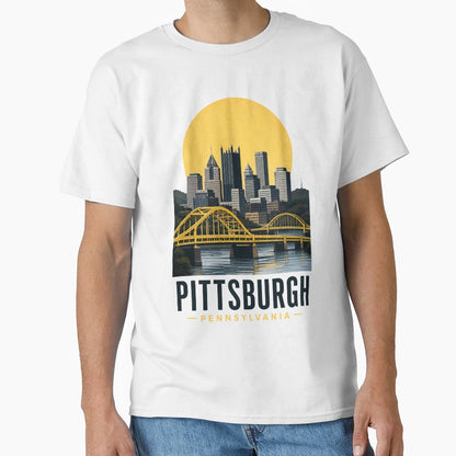 Pittsburgh Pennsylvania T-Shirt - Fun Novelty Design Unisex - T-Shirt, Sweatshirt, Hoodie