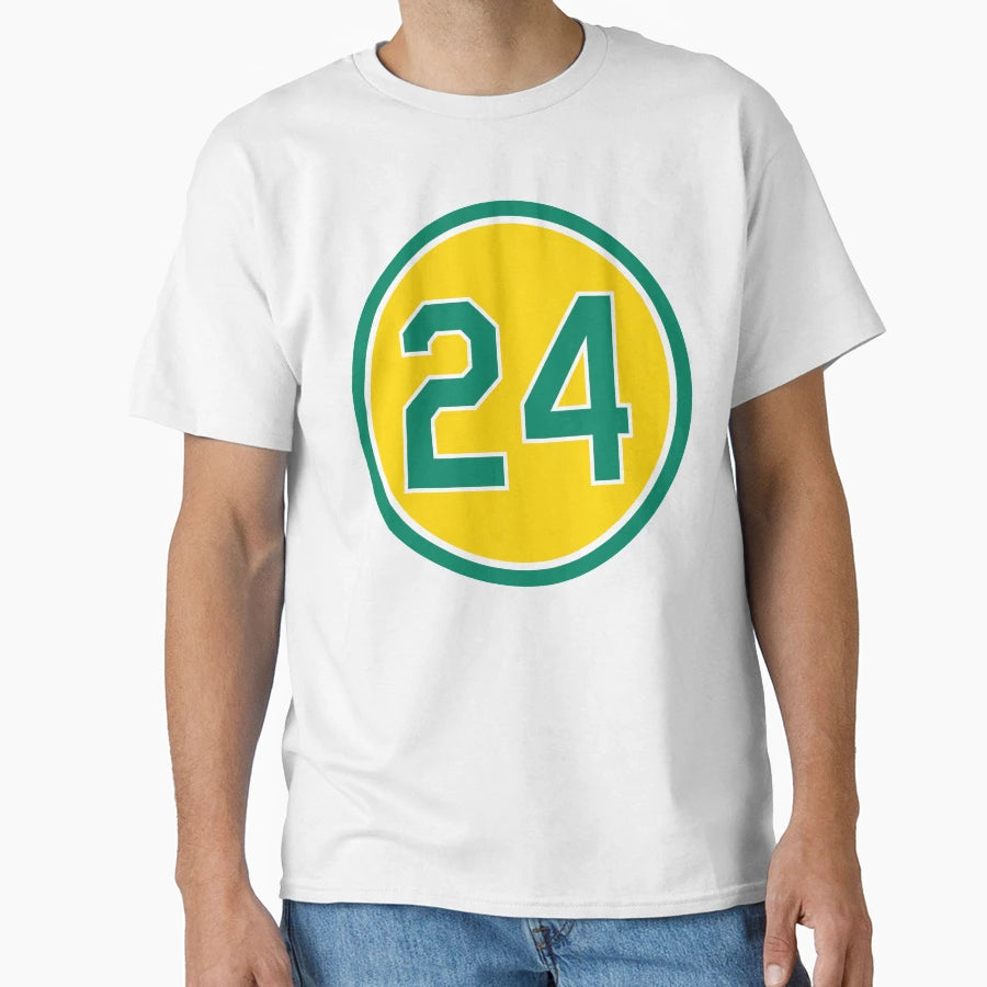 Rickey Henderson 24 Jersey Number T-Shirt - Trendy Graphic for Adults - T-Shirt, Sweatshirt, Hoodie