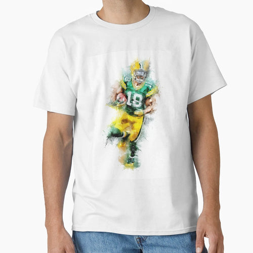 Football Player Awesome Abstract Watercolor T-Shirt - Graphic Print Unisex - T-Shirt, Sweatshirt, Hoodie