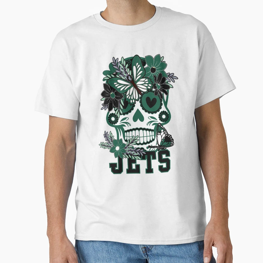 New York Jets Scull T-Shirt - Novelty Apparel Men Women - T-Shirt, Sweatshirt, Hoodie