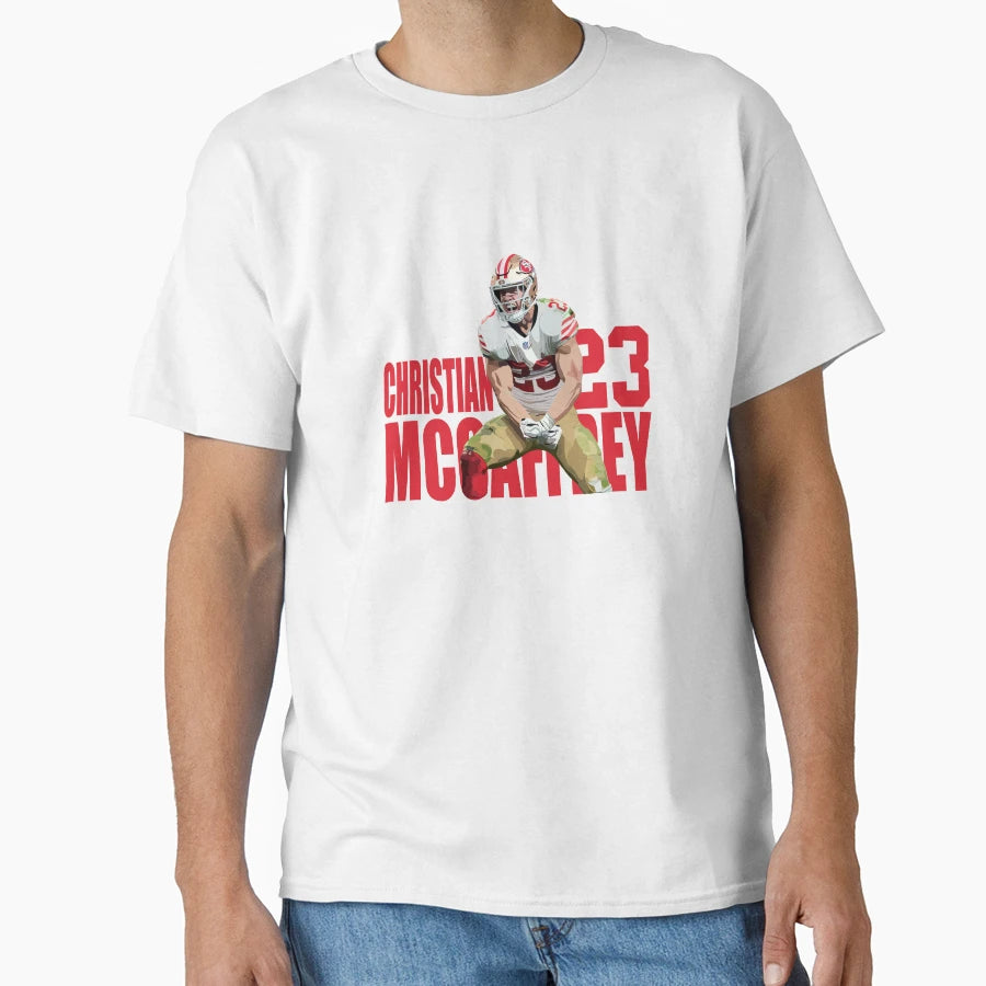 Christian 49Ers Mccaffrey T-Shirt - Unique Graphic for Adults - T-Shirt, Sweatshirt, Hoodie