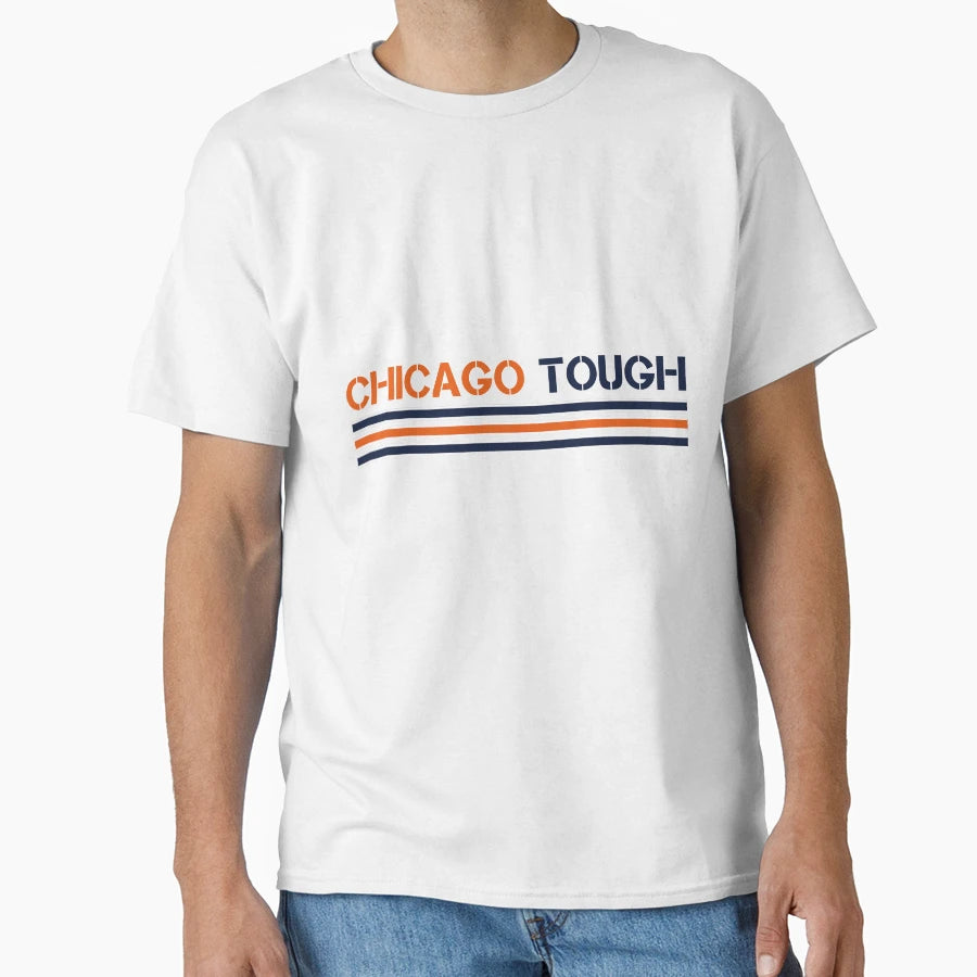 Chicago Tough Skyline And Stripes T-Shirt - Minimalist Print Men Women - T-Shirt, Sweatshirt, Hoodie