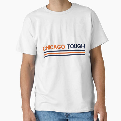 Chicago Tough Skyline And Stripes T-Shirt - Minimalist Print Men Women - T-Shirt, Sweatshirt, Hoodie