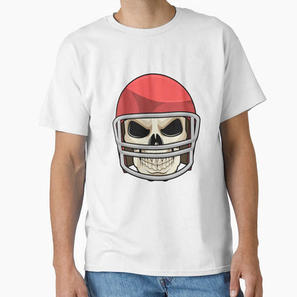 Skull Football Helmet T-Shirt - Custom Art Print for Adults - T-Shirt, Sweatshirt, Hoodie