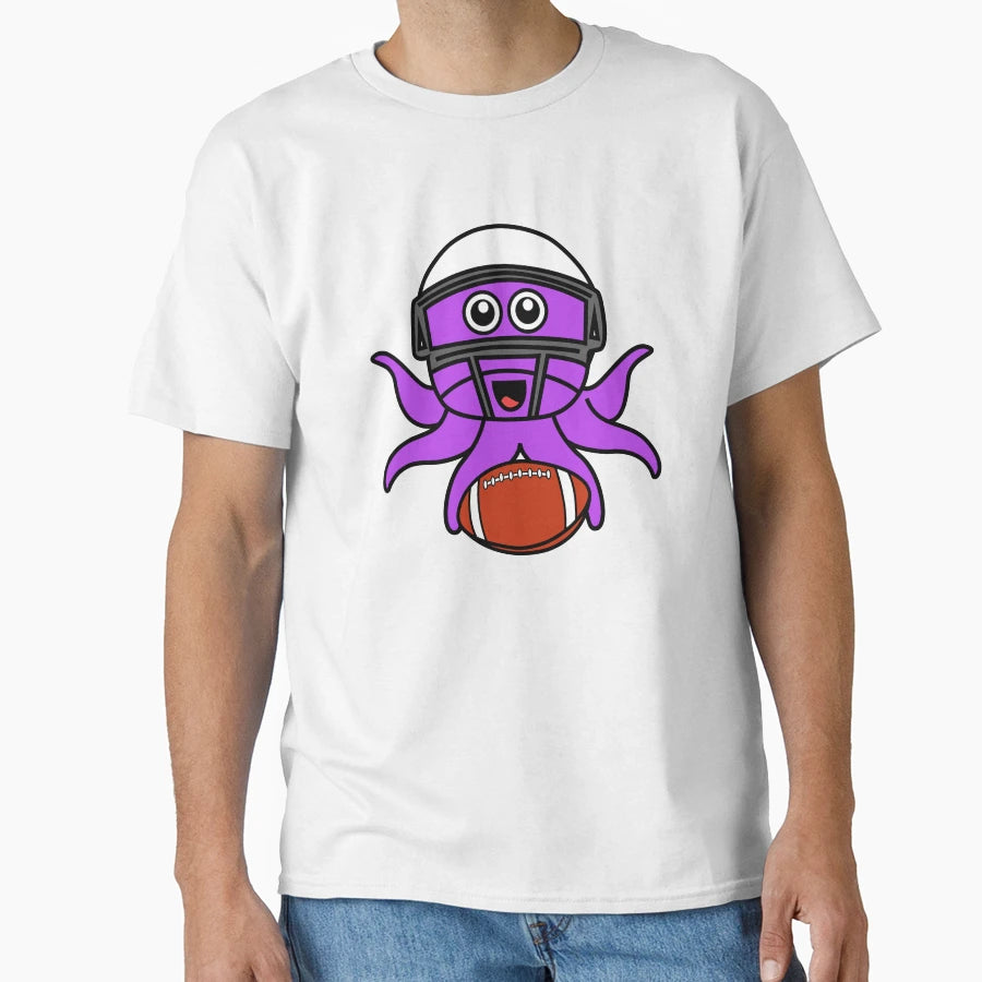 Octopia Art American Football Drawing T-Shirt - Unique Graphic for Adults - T-Shirt, Sweatshirt, Hoodie