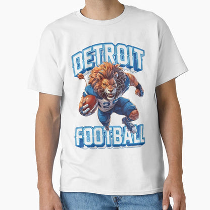 Detroit Lion T-Shirt - Minimalist Print Men Women - T-Shirt, Sweatshirt, Hoodie