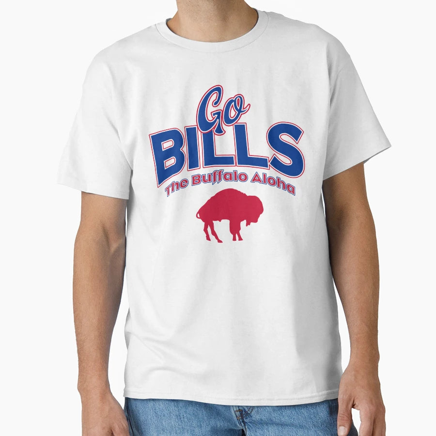 Go Bills Buffalo Aloha T-Shirt - Novelty Apparel for Adults - T-Shirt, Sweatshirt, Hoodie