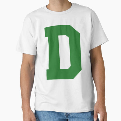 Alphabet Green D Sports Letter D T-Shirt - Trendy Graphic for Adults - T-Shirt, Sweatshirt, Hoodie