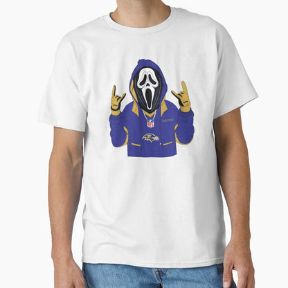 Ghost Face Raven T-Shirt - Minimalist Print Unisex - T-Shirt, Sweatshirt, Hoodie