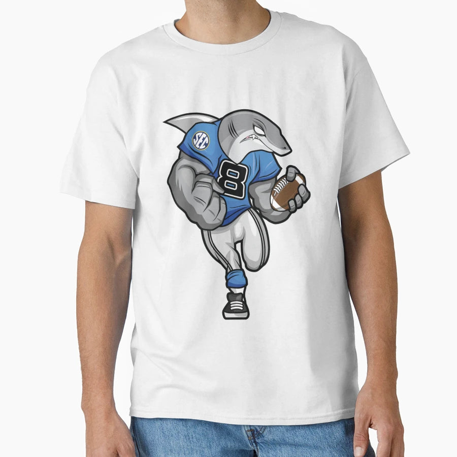 Sec Championship White Shark American T-Shirt - Trendy Graphic for Adults - T-Shirt, Sweatshirt, Hoodie