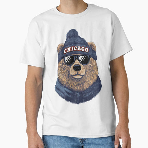 Chicago Football Dad T-Shirt - Minimalist Print Men Women - T-Shirt, Sweatshirt, Hoodie