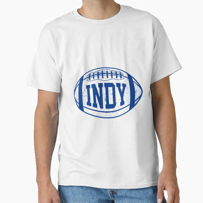 Indy Football Blue T-Shirt - Trendy Graphic Unisex - T-Shirt, Sweatshirt, Hoodie