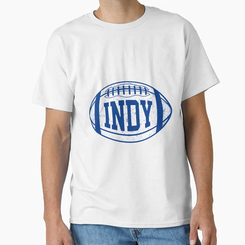 Indy Football Blue T-Shirt - Trendy Graphic Unisex - T-Shirt, Sweatshirt, Hoodie
