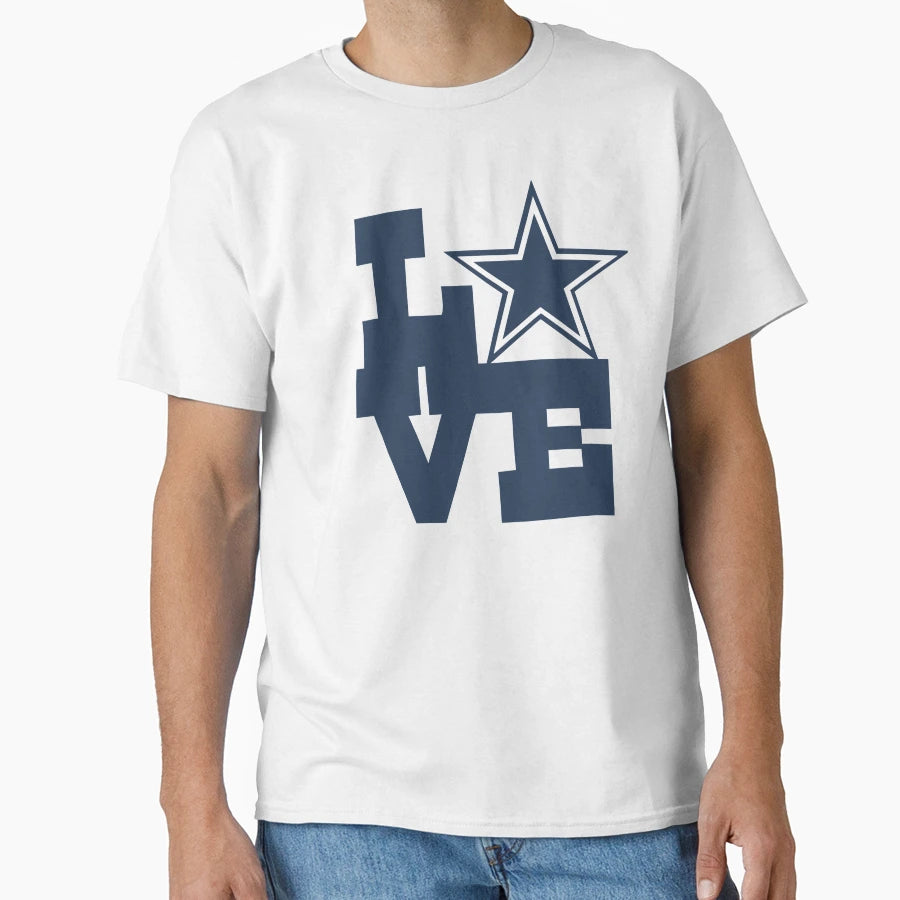 Texas Love Star Minimal Blue Aesthetic T-Shirt - Streetwear Style Unisex - T-Shirt, Sweatshirt, Hoodie