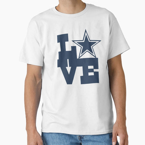 Texas Love Star Minimal Blue Aesthetic T-Shirt - Streetwear Style Unisex - T-Shirt, Sweatshirt, Hoodie