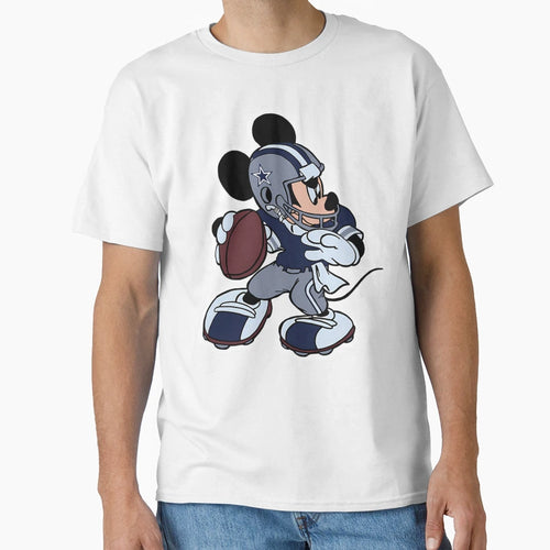 Mouse As Cowboys Football Player T-Shirt - Unique Graphic Unisex - T-Shirt, Sweatshirt, Hoodie