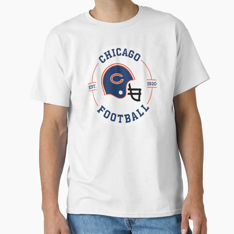 Chicago Football Badge T-Shirt - Minimalist Print for Adults - T-Shirt, Sweatshirt, Hoodie